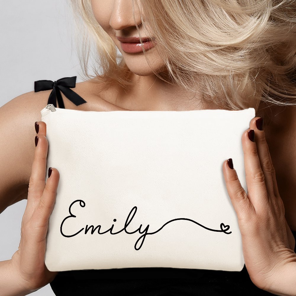 Monogram Custom Case - حقيبة مكياج قماشية مخصصة بالاسم -