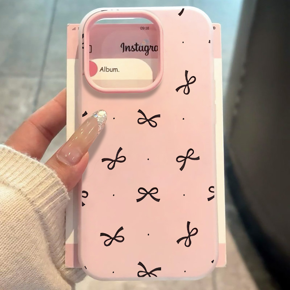 Phone Cases Cute - غطاء هاتف لطيف بتصميم فيونكة ونقاط