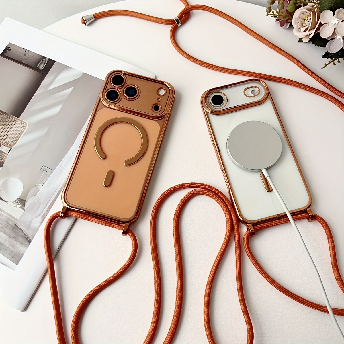Phone Cases Expensive - الفاخرة قلادة الحبل حبل الحبل تصفيح
