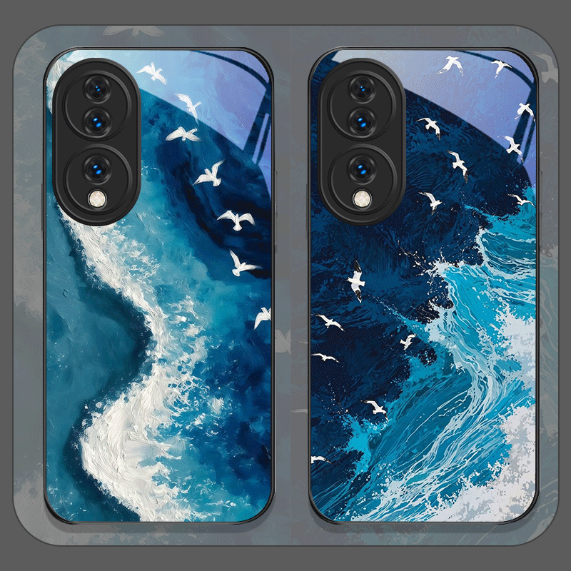Phone Cases Beach - غطاء هاتف من الزجاج المقوى مطبوع