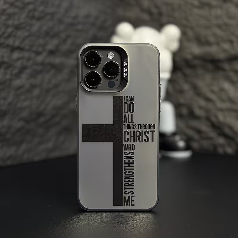 Phone Cases For Iphone 13 - جراب هاتف بتصميم صليب ومضاد للبصمات
