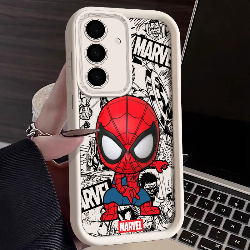 Phone Cases Galaxy S25 - غطاء هاتف سيليكون لطيف بتصميم سبايدرمان