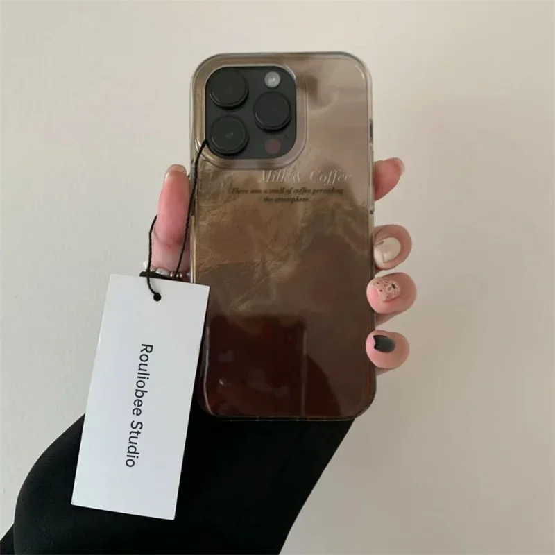 Phone Cases Expensive - غطاء هاتف فاخر بتدرج لوني القهوة