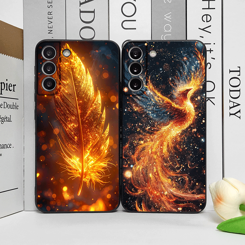 Phone Cases Pixel 10 - غطاء هاتف فاخر بنمط ريشة العنقاء