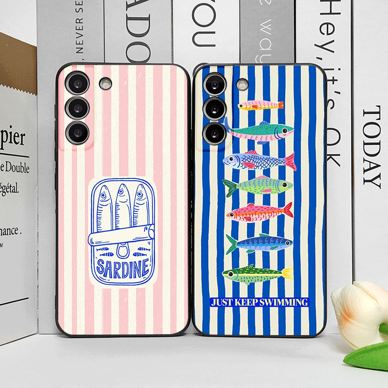 Phone Cases Cute - غطاء هاتف لطيف بنمط مخطط على