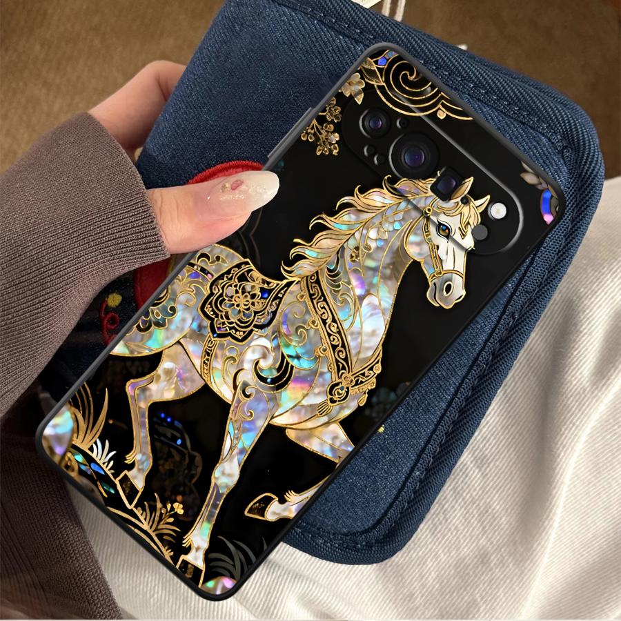 Phone Cases Pixel 9A - غطاء هاتف Lucky Horse Funda لهواتف