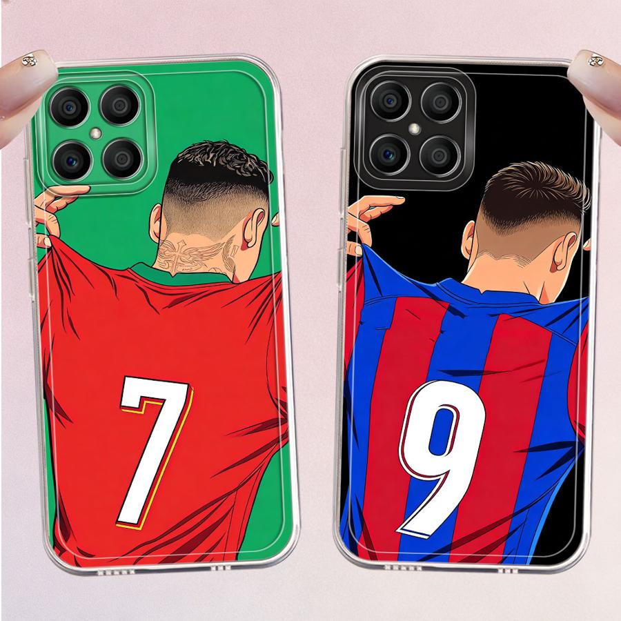 Phone Cases Honor - حافظة هاتف كرتونية بأرقام كرة القدم