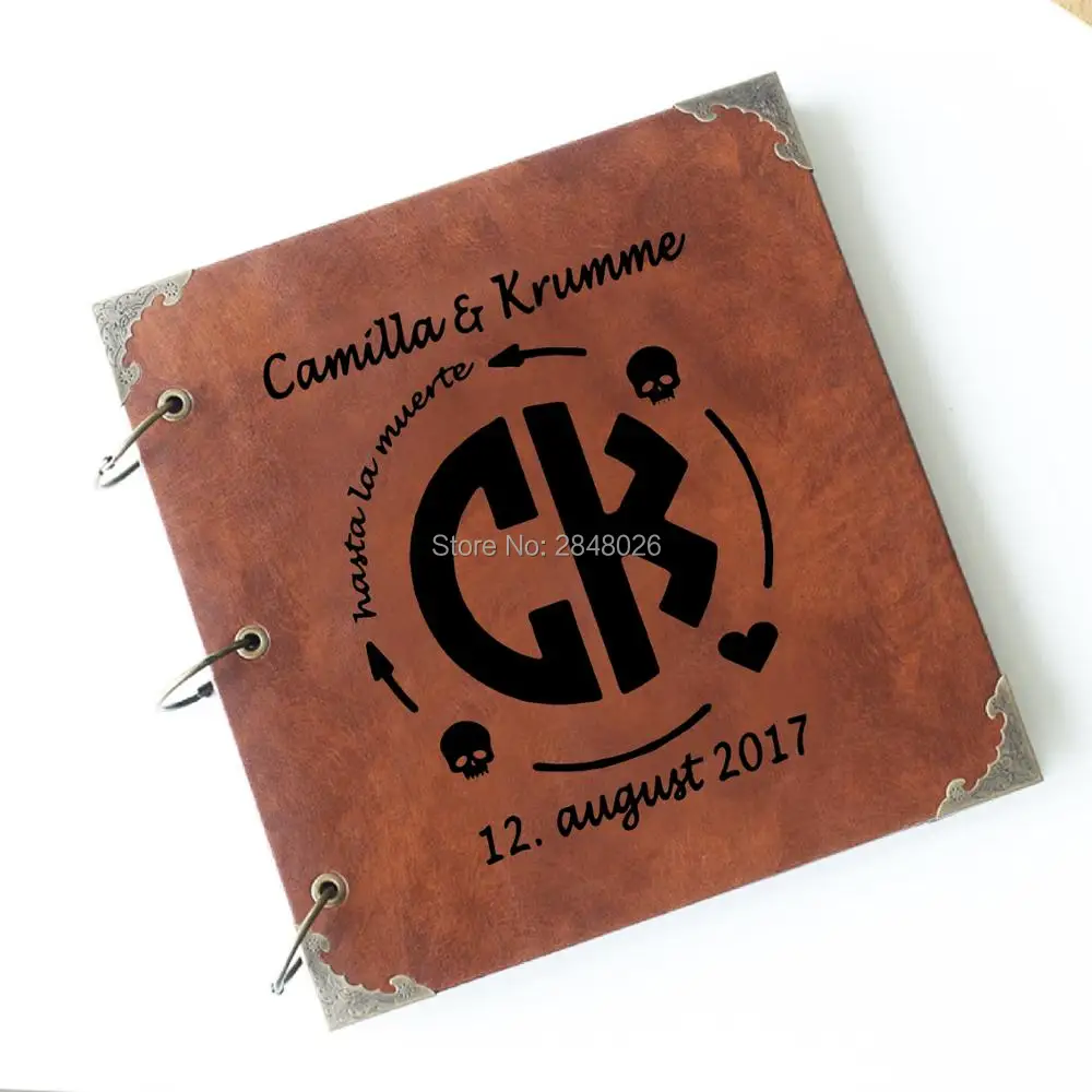 Monogram Custom Case - كتاب ضيوف الزفاف الحب السكر مونوغرام،