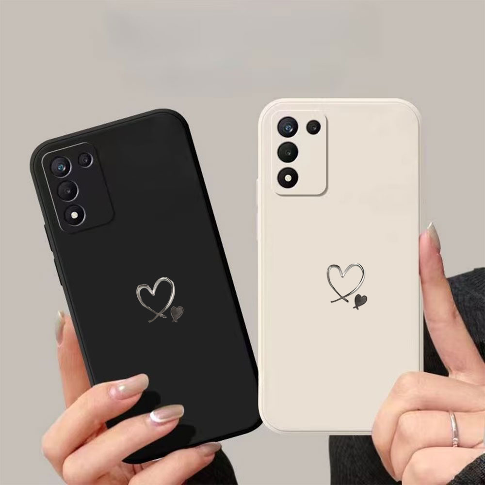 Phone Cases For Samsung S22 - غطاء هاتف سيليكون بطبعة قلب الحب