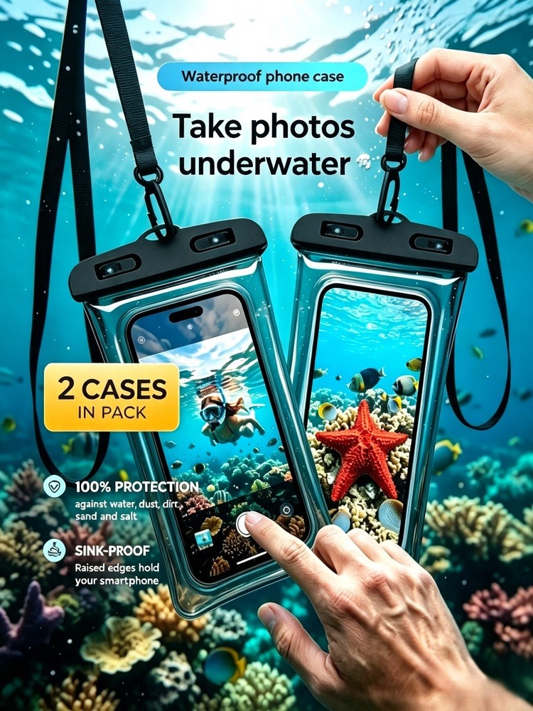 Phone Cases Beach - حقيبة هاتف مقاومة للماء مكونة من