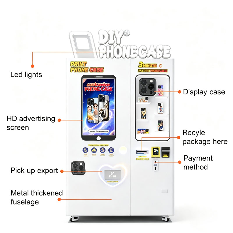 آلة بيع أوتوماتيكية لطباعة أغط - مراجعة Phone Cases Vending Machine وسعره