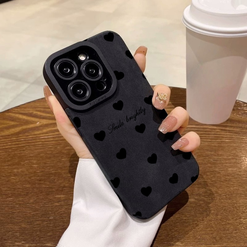 جديد فاخر أسود الحب القلب لينة - مراجعة Phone Cases Expensive وسعره