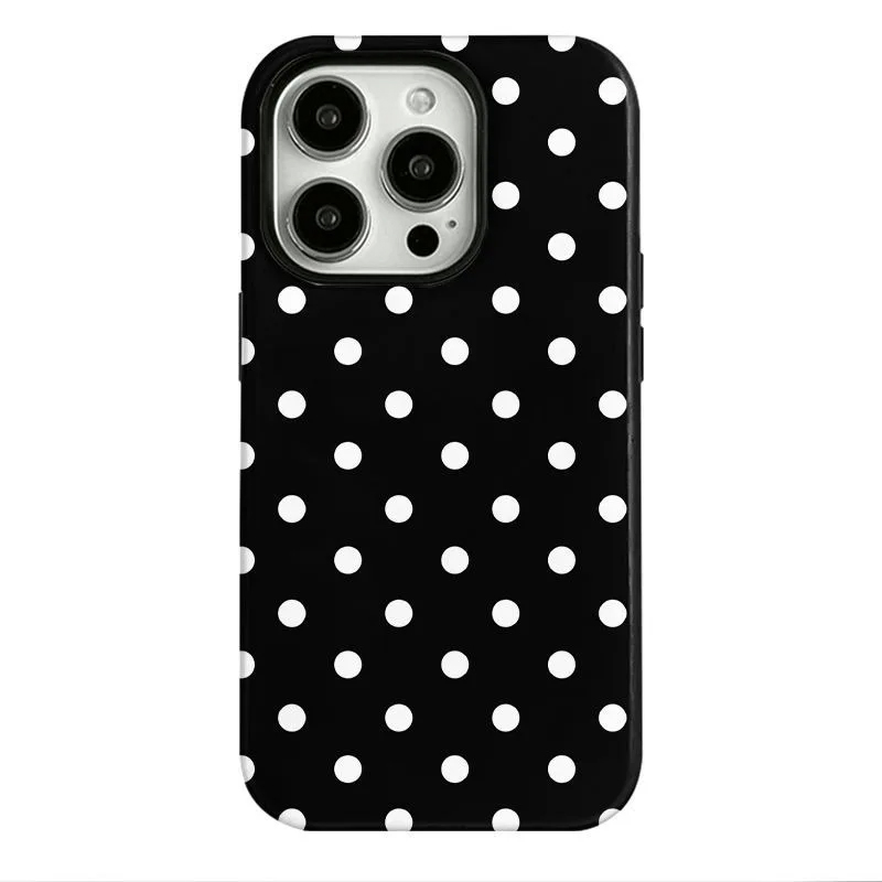 جراب هاتف أسود بنقاط بيضاء بتص - مراجعة Phone Cases Burga وسعره