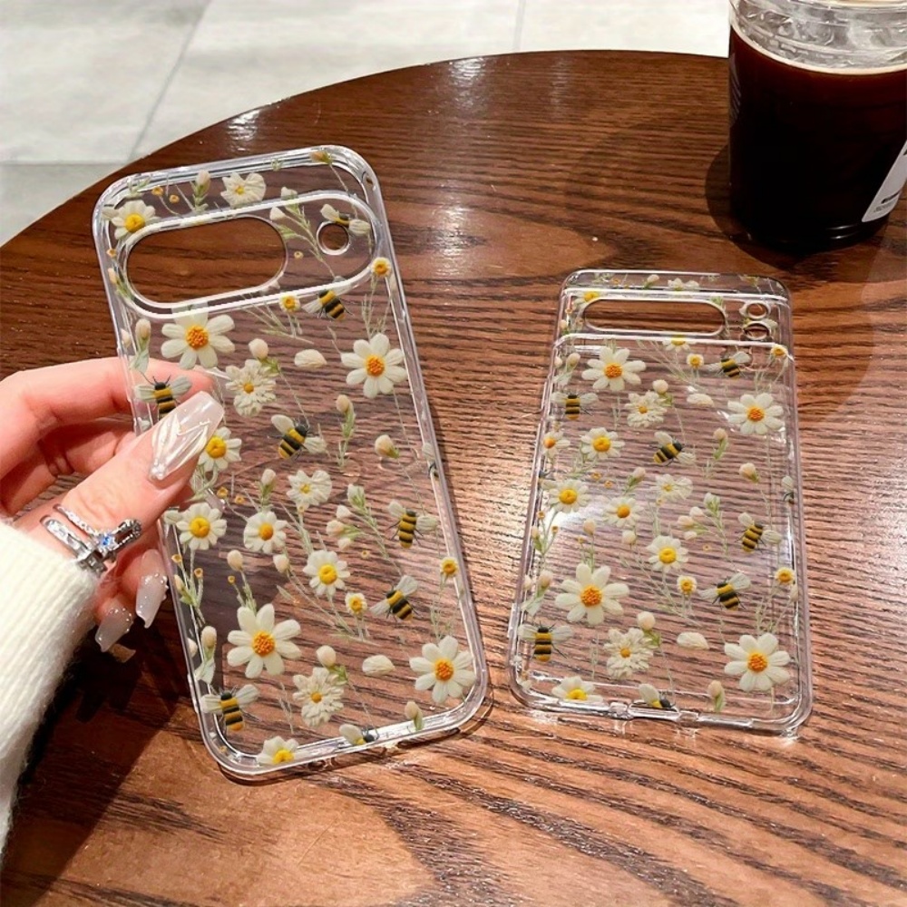 غطاء هاتف شفاف ناعم بنمط نحلة  - مراجعة Phone Cases Pixel 10 وسعره