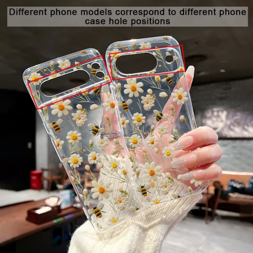غطاء هاتف شفاف ناعم بنمط نحلة  - مراجعة Phone Cases Pixel 10 وسعره