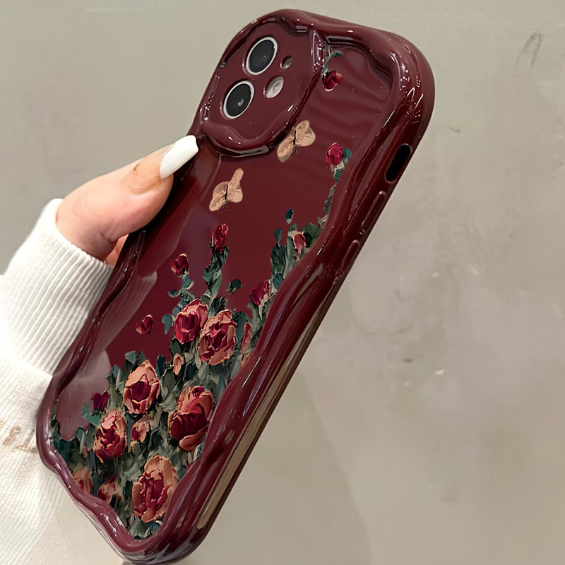 جراب هاتف فاخر بنمط زهور ريترو - مراجعة Phone Cases Expensive وسعره