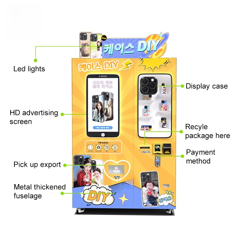 آلة طباعة أغطية الهواتف الذكية - مراجعة Phone Cases Vending Machine وسعره