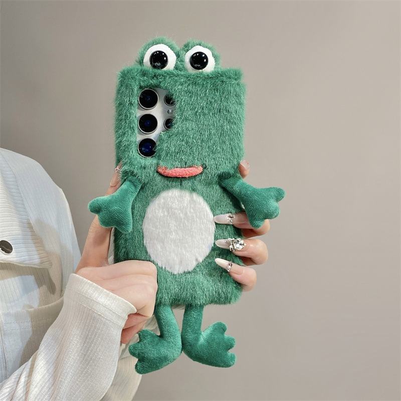 غطاء هاتف على شكل ضفدع مخملي،  - مراجعة Phone Cases Galaxy S25 وسعره